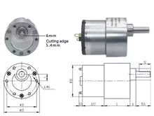 DC motor geared 600 rpm