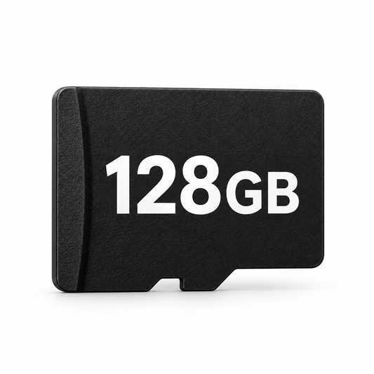 Black 128GB microSD memory card