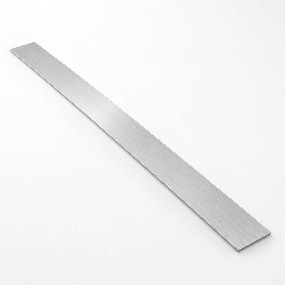 Single 6061 aluminium thermal fin, 636 by 43 by 2 millimetres