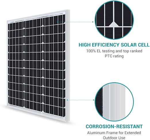 Metal Frame Solar Panels 12v 50w peak 180W