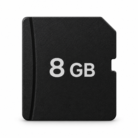 Generic 8 GB microSD memory card front view