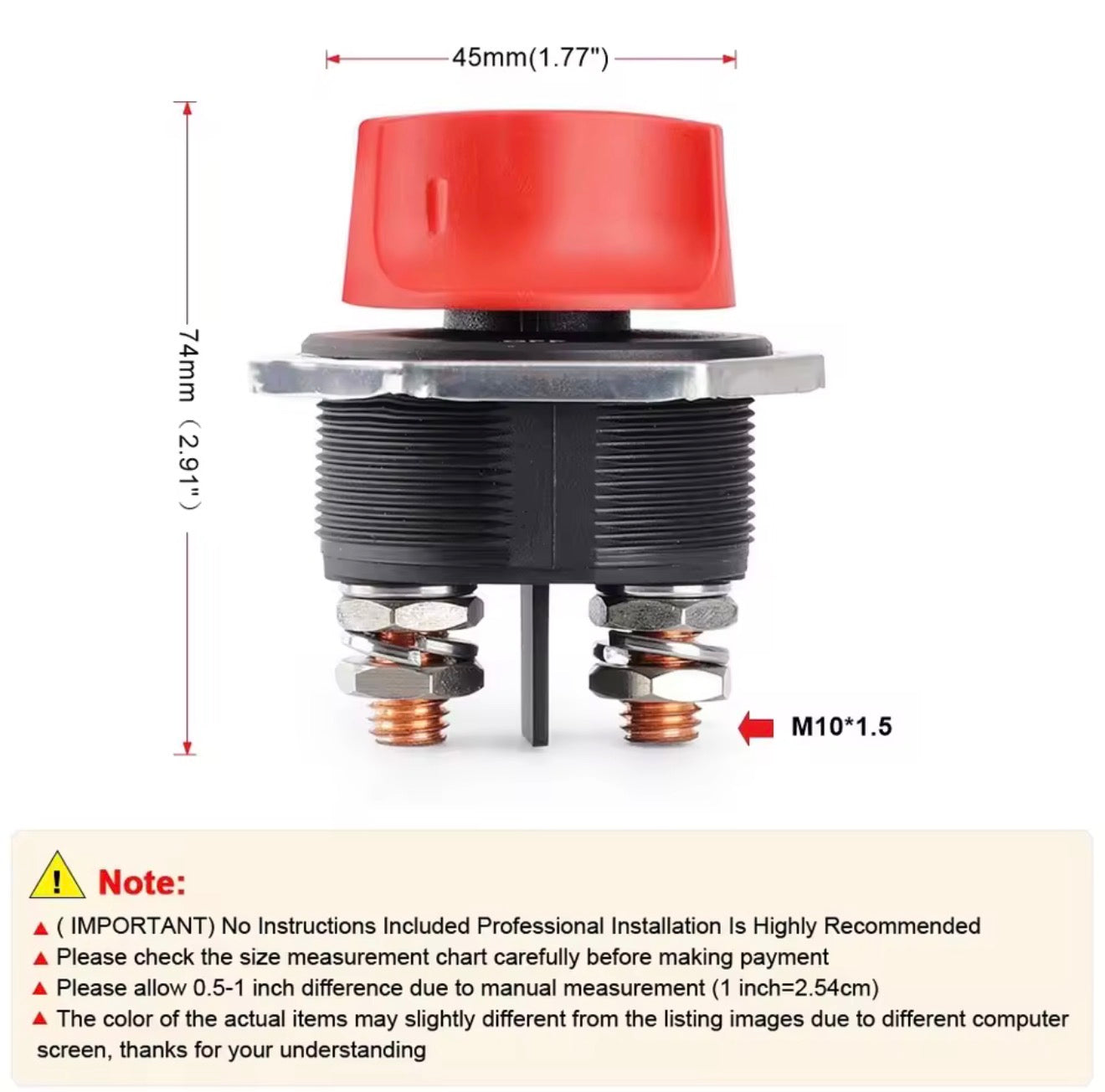 Battery switch button wide range voltage