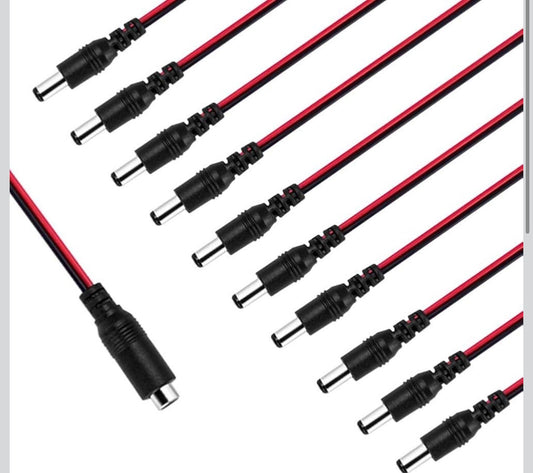 Wire DC PLUG DC connector 2.1 x 5.5 mm terminal plug 1pc wire