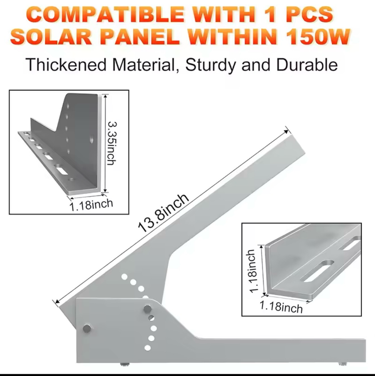 Adjustable solar panel tilt frame dimensions and compatibility