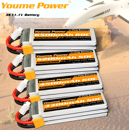 Lipo battery 3S 11.1v 6200mAh Youme brand