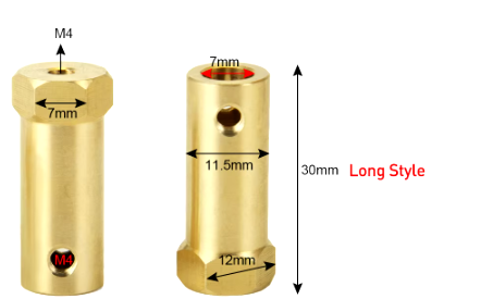 Wheel coupling brass metal joint