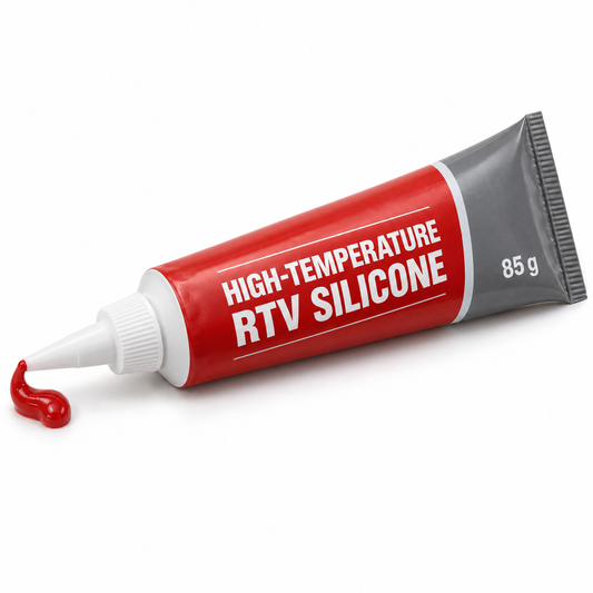 High-temperature RTV silicone sealant, representative 85 g tube