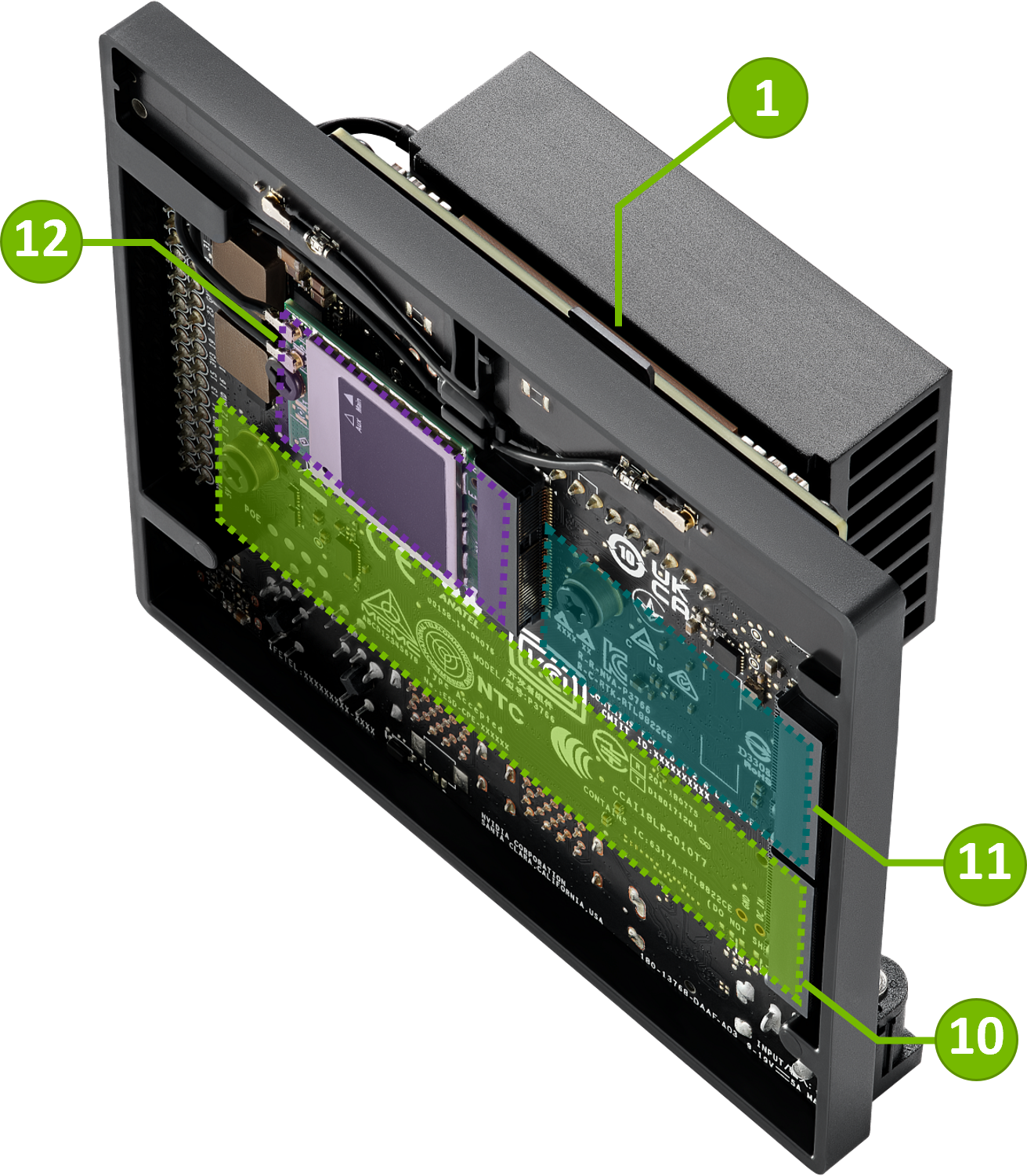 NVIDIA Jetson Orin Nano - Back View with M.2 Slots