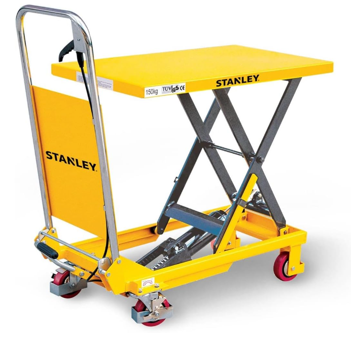 STANLEY X150 yellow hydraulic table lifter raised