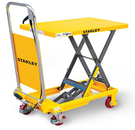 STANLEY X150 yellow hydraulic table lifter raised