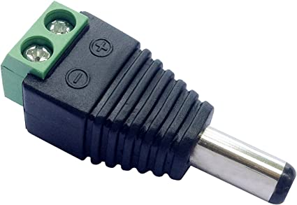 DC connector 2.1 x 5.5 mm terminal plug