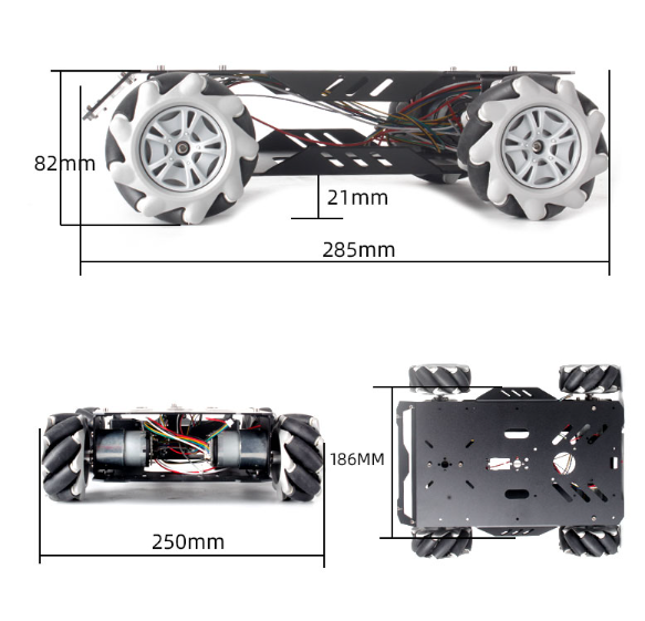 Advanced Robot Car Omni-Directional heavy load wheels